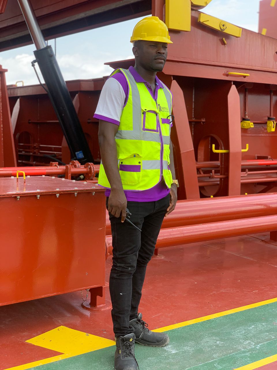 Royal Renacido staff at Lagos port