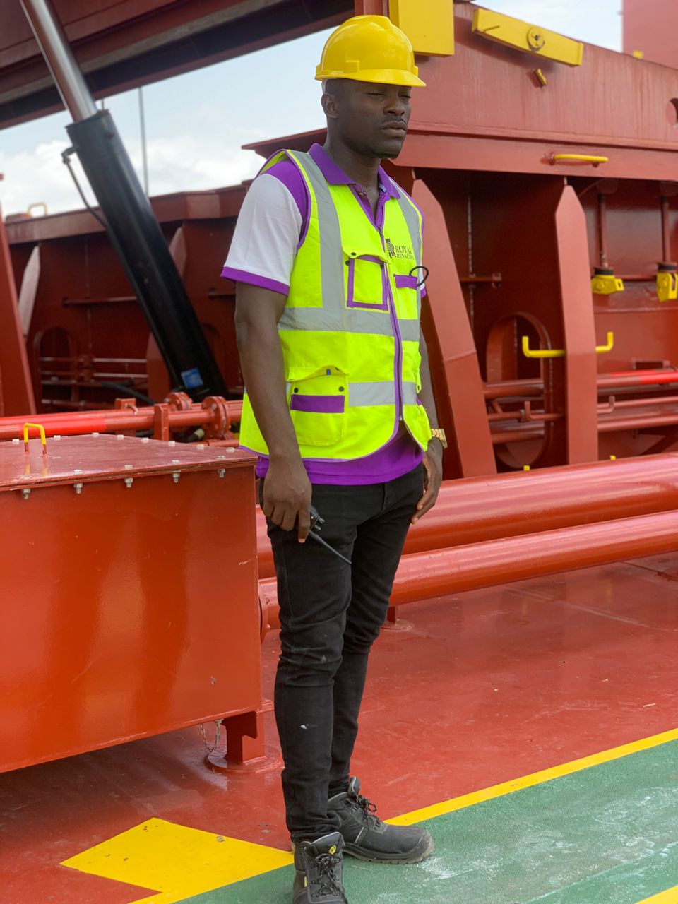 Royal Renacido operations manager onboard a vessel